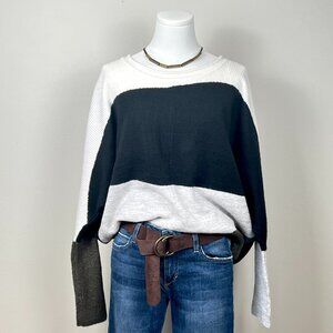 HALSTON Colorblock Dolman Sweater. Size: S